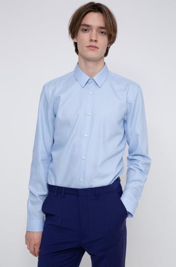 Koszula HUGO Slim Fit Głęboka Niebieskie Męskie (Pl40301)